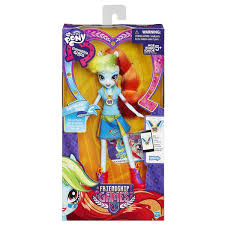 Her outfit and snazzy shoes will put her ahead of the competition, and shes got a fabulous. My Little Pony Equestria Girls Friendship Games School Spirit Rainbow Dash Doll Mlp Merch