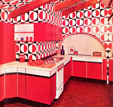bright 60's kitchen cabinets