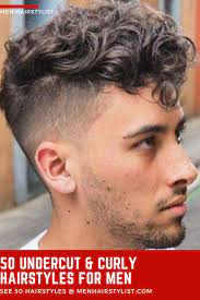 The wavy fringe is an edgy, new haircut for men with curly wavy hair. 50 Undercut With Curly Hair Styles For Men To Look Bold Curly Hair Styles Mens Hairstyles Curly Undercut Hairstyles