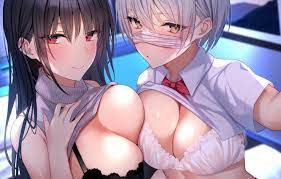 Wallpaper hot, sexy, boobs, anime, pretty, soft, big boobs, oppai, anime  girls, seductive, two girls, soft boobs images for desktop, section сэйнэн  - download