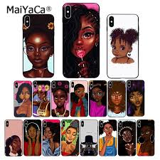 Phone cases for girls black. Maiyaca Melanin Poppin Black Girl Phone Case For Apple Iphone 6 7 8 6s Plus X Xs Max Xr 5 5s Se Cover Buy Cheap In An Online Store With Delivery
