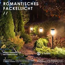 Die solarlichter im garten werden entweder mit erdspießen. Stillcool Solarfackel Outdoor Lampe Solarlampe Solar Licht Gartenfackel