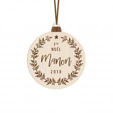 « boule de noel personnalisable ». Boule De Noel En Bois Personnalisee Avec Prenom Print Your Love