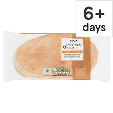 Preheat the oven to 190c/fan 170c/gas mark 5. Tesco 6 Wholemeal Pitta Bread Tesco Groceries