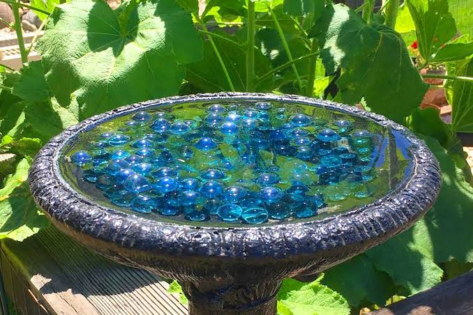 decorative bird bath