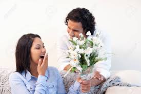 Check spelling or type a new query. Young Woman Getting Flowers From Her Boyfriend Stock Photo Picture And Royalty Free Image Image 11685544