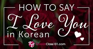 How To Say I Love You In Korean Romantic Word List