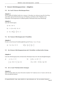 Lineares gleichungssystem mit 3 unbekannten+3 parametern. 10 Arbeitsblatter Linare Gleichungssysteme Aufgaben Mathefritz