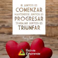 La fundación voluntades para progresar juntos (ong), ha sido creada con el único propósito de apoyar a los migrantes mexicanos y a sus familias, ofreciendo servicios que ayuden a resolver. Bolivia Emprende On Twitter Ir Juntos Es Comenzar Mantenerse Juntos Es Progresar Trabajar Juntos Es Triunfar Henry Ford Que Tengas Un Hermoso Dia Https T Co Pukgny0vpp