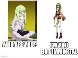 His remuneration is that he must eat the petal of a flower. Code Geass Darker Than Black Amber Meeting Cc Animemes