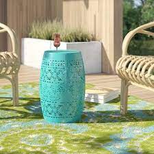 Use as a garden stool, indoor seat, end table, portable accent table or as a simple interior decoration such as a standalone accent feature or as a base to display other home accents. Aqua Outdoor Side Table Wayfair