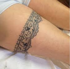 Garter Tattoos Garter Tattoo Lace Tattoo Thigh Garter Tattoo