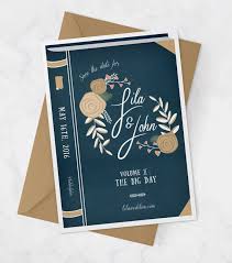 Vintage Book Wedding Save The Date Library Wedding Save The Date Book Cover In Book Wedding Invitations Book Themed Wedding Invitations Book Themed Wedding