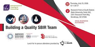 Building a Quality SBIR Team