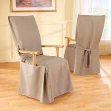 Dining chair covers to dress up your dining area. Sure Fit 139725236w Lnen Duck Solid Dining Room Arms Chair Cover Linen 19 98 Dining Room Chair Slipcovers Dining Room Chair Covers Slipcovers For Chairs