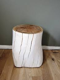 Painted Stump Night Stand Idea Tree Stump Furniture Wood Stumps Decor