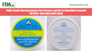 Even if no cause is found or if your dizziness persists, prescription drugs and other treatments may make your symptoms more. Fda Advisory No 2020 482 Public Health Warning Against The Purchase And Use Of Unnotified Cosmetic Oryspa Rice Bran Sniff Balm Food And Drug Administration Of The Philippines