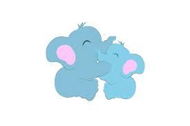 Download 2 Baby Elephants Cuddling Together Svg Cut File By Creative Fabrica Crafts Creative Fabrica PSD Mockup Templates