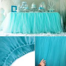 New Customized Table Skirts For Wedding Decoration Tulle Tutu Table Skirt Wedding Favors Party Decoration Home Tulle Baby Shower Tulle Table Tulle Table Skirt