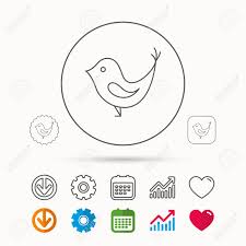 bird with beak icon cute small fowl symbol social media concept