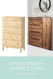Diy Ikea Dresser Staining Tutorial In 2020 Ikea Diy Stain Ikea Furniture Ikea Dresser