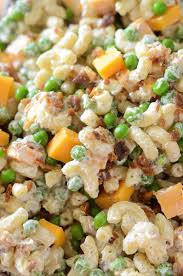 Bacon Ranch Pasta Salad Recipe Yummly Recipe Potluck Dishes Creamy Pasta Salads Bacon Ranch Pasta Salad