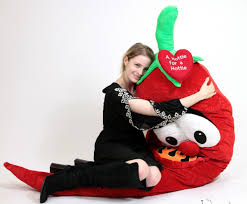 Amazon.com: Big Plush Hot Pepper 6 Foot Soft Huge with Heart Says A Hottie  for A Hottie : Toys & Games
