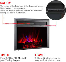 Classic flame 23ii042fgl 23 3d infrared quartz electric fireplace insert with safer plug and sensor, 1500 w, 23 inches 4.6 out of 5 stars 828 $319.99 $ 319. Amazon Com Tagi 23 Embedded Electric Fireplace Insert Recessed Electric Stove Heater With Remote Control Furniture Decor