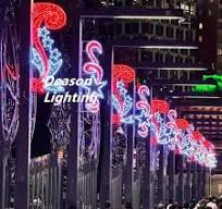 Motif Light Pole Street Christmas Lights LED Decor Outdoor Waterproof Led  Street Light Pole