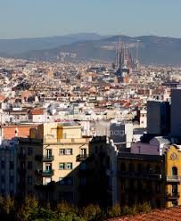 Looking down at the newly developed port vell from the viewing platform at the top of the monument a colom in barcelona. Aerial View Over Barcelona Stock Photos Freeimages Com