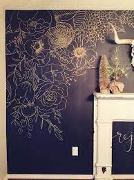 Faux Wallpaper Gold Paint Marker Mural Mural Wall Painting Gold Paint