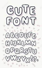 If you've ever paid even a little attention to the appearance of typed letters, you're noticing various fonts. Vectot Cartoon Illustration Alphabet In Doodle Bubble Sketsh Style Creative Kids Font For T Shirt Quotes Poster Cards And Kids Fashion Prints Outline Round Freehand Typeface In Black And White Colors Royalty Free Cliparts