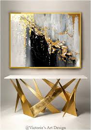 Abstract Black And Gold Wall Art Oil Painting Original Oil Painting Abstract Modern On Canvas Etsy Gold Abstract Painting Abstract Canvas Painting Victoria Art