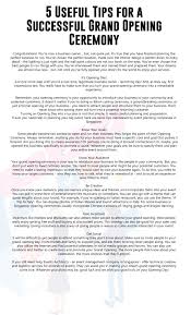 5 Useful Tips For A Successful Grand Opening Ceremony Helpful Hints Grand Opening Opening Ceremony