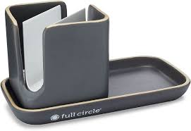Buy top selling products like simplehuman® sink caddy and oxo good grips® sinkware caddy. Amazon Com Full Circle Stash Ceramic Sink Caddy Gray And White 11 Home Kitchen