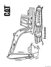 Only the smallest components of an excavator are. Excavator Truck Cat Coloring Pages Printable