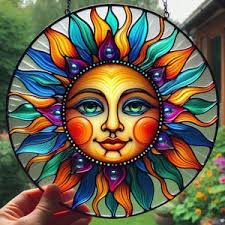 Thanksgiving Suncatchers WOHAHA Universe Goddess Earth Sun Moon Acrylic  Window Hanging Suncatcher Grandma