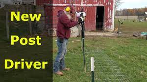 Gas Powered Post Driver Using It For The First Time Youtube