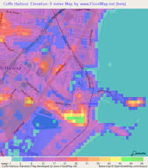 Satellite maps and street panoramas. Elevation Of Coffs Harbour Australia Elevation Map Topography Contour