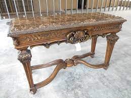 Living room > coffee tables, end tables, side tables. Ashley Furniture Signature Design Casa Mollino Console Sofa Table With Beveled Marble Tabletop Matches Lots 131 139 10 In Total See New Notes One Week Auction Salon And Boutique
