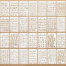 Letters a to z in free printable 5 inch stencil themed styles. Amazon Com 28 Pieces Letter And Number Stencils Reusable Plastic Letter Stencils Alphabet Journal Stencils Font Templates For Notebook Diary Scrapbook Diy Drawing Template On Wood Glass Door Holiday Decor