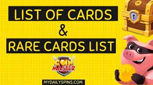 In our coin master rare card list below, we show you most of the rare cards in coin master along with their set they belong to and value. Coin Master 2020 Rare Cards List Full Card Sets List Cards Master Card Set