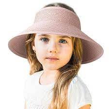 Sun Visor Hats For Women Wide Brim Straw Roll Up Ponytail Summer Beach Hat Uv Upf Packable Foldable Travel Furtalk One Size Kids Pink All4hiking Com Hats For Women Sun Hats For