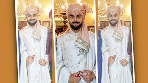 Virat Kohli S Wedding Sherwani By Sabyasachi Mukherjee Gq India Wedding Sherwani Groom Wedding Dress Sherwani