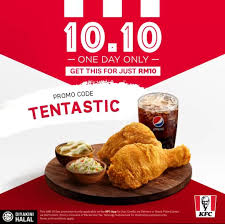 Kfc 10 10 Rm10 For Snack Plate Or 2 Pc Combo Promo Code Snack Plate Kfc Snacks