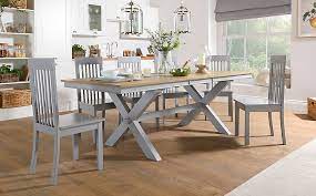 Check spelling or type a new query. Grange Painted Grey And Oak Extending Dining Table With 8 Oxford Grey Chairs Furniture And Choice