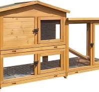 Amazon.com: Wooden Rabbit Cage, Rabbit Hutch Outdoor with ...