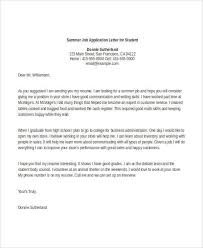 You have seen an advertisement in the newspaper for the post of a 'sales assistant' on a part time basis. 10 Sample Job Application Letters For Student Free Sample Example Format Download Free Premium Templates