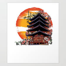 This ultimate guide will introduce the most inspiring aspects of japanese art: Traditional Japanese Art Abstract Building Cityscape Art Print By Mintedfresh Society6