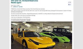 Ion orchard singapore project spotlight: Supercars Luxury Automobiles Drown In Singapore Flash Flood